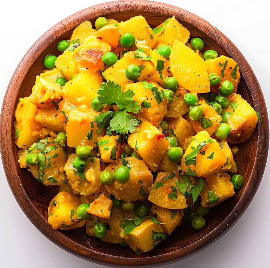 Aloo Mattar ki Bhunjia